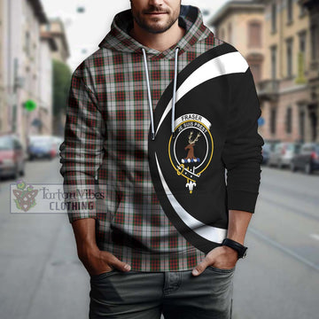 Fraser Dress Tartan Hoodie with Family Crest Circle Style