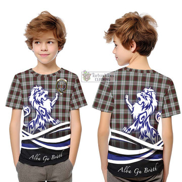 Fraser Dress Tartan Kid T-Shirt with Alba Gu Brath Regal Lion Emblem