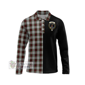 Fraser Dress Tartan Long Sleeve Polo Shirt with Family Crest and Half Of Me Style