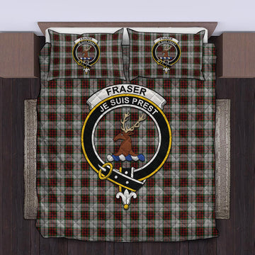 Fraser Dress Tartan Quilt Bed Set with Family Crest