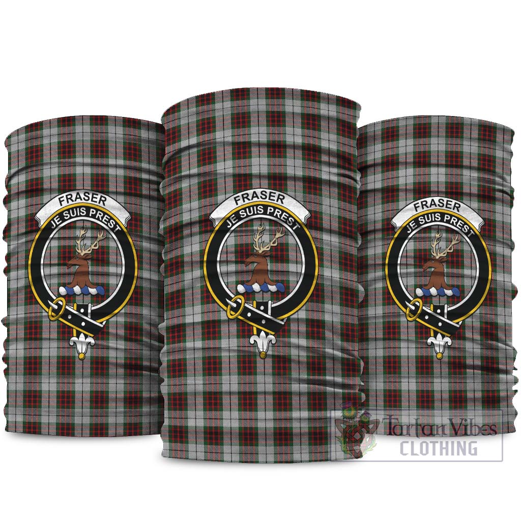 Fraser Dress Tartan Neck Gaiters, Tartan Bandanas, Tartan Head Band with Family Crest