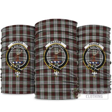 Fraser Dress Tartan Neck Gaiters, Tartan Bandanas, Tartan Head Band with Family Crest