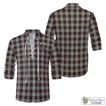 Fraser Dress Tartan Men's Scottish Traditional Jacobite Ghillie Kilt Shirt with Family Crest