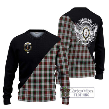 Fraser Dress Tartan Ugly Sweater with Family Crest and Military Logo Style