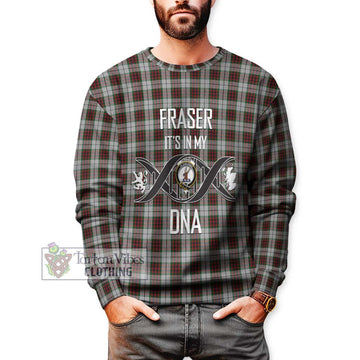 Fraser Dress Tartan Sweatshirt with Family Crest DNA In Me Style