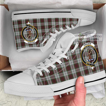 Fraser Dress Tartan High Top Shoes with Family Crest