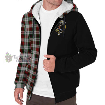 Fraser Dress Tartan Sherpa Hoodie with Family Crest and Half Of Me Style