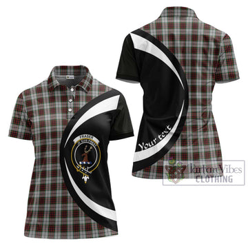 Fraser Dress Tartan Women's Polo Shirt with Family Crest Circle Style