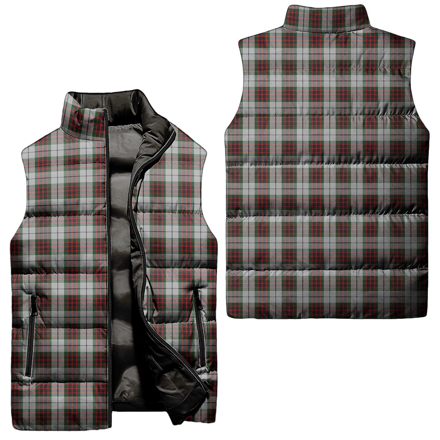 Fraser Dress Tartan Sleeveless Puffer Jacket Unisex - Tartanvibesclothing