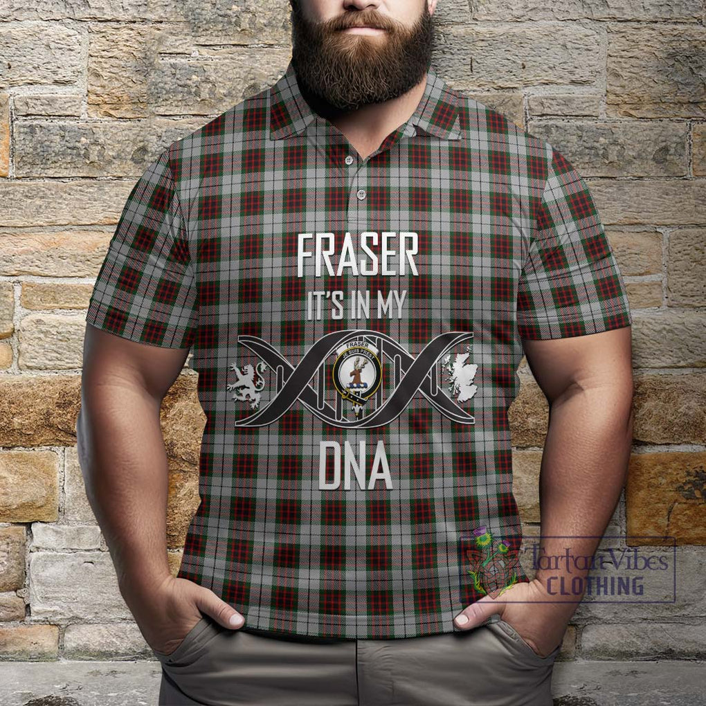 Fraser Dress Tartan Polo Shirt with Family Crest DNA In Me Style Kid - Tartanvibesclothing Shop