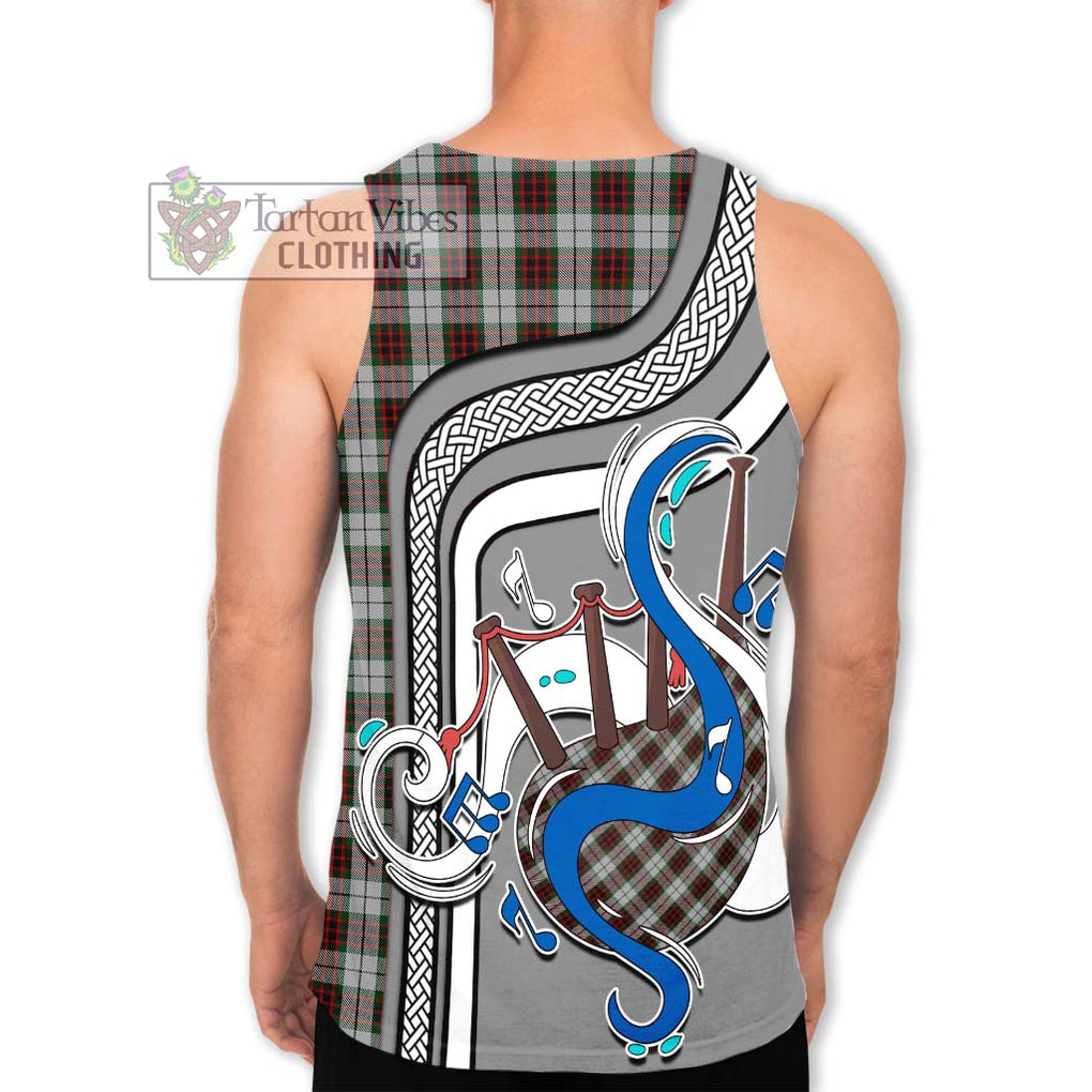 Fraser Dress Tartan Men's Tank Top with Epic Bagpipe Style - Tartanvibesclothing Shop