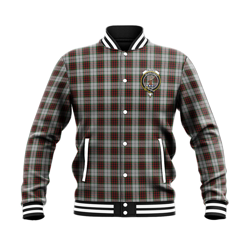 Fraser Dress Tartan Baseball Jacket with Family Crest - Tartan Vibes Clothing