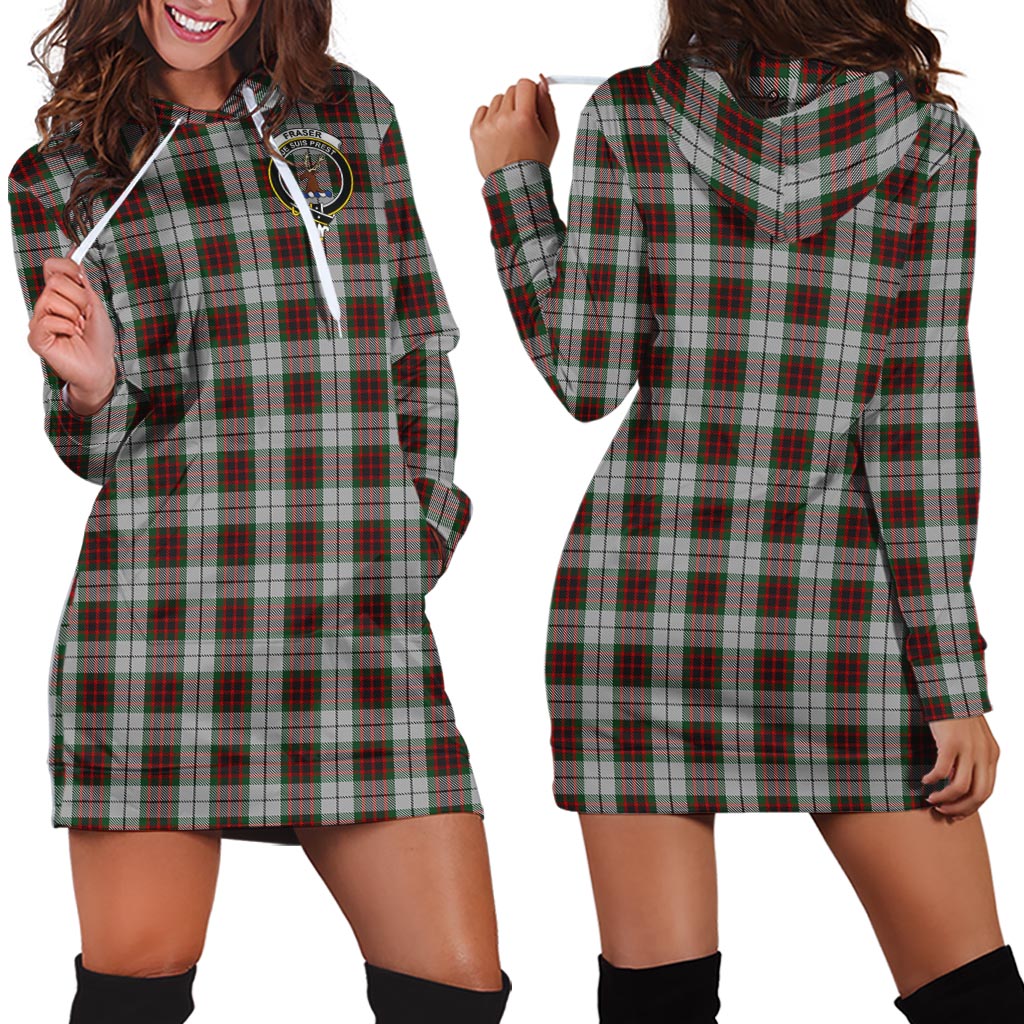 Fraser Dress Tartan Hoodie Dress with Family Crest - Tartan Vibes Clothing