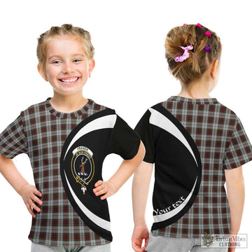 Fraser Dress Tartan Kid T-Shirt with Family Crest Circle Style