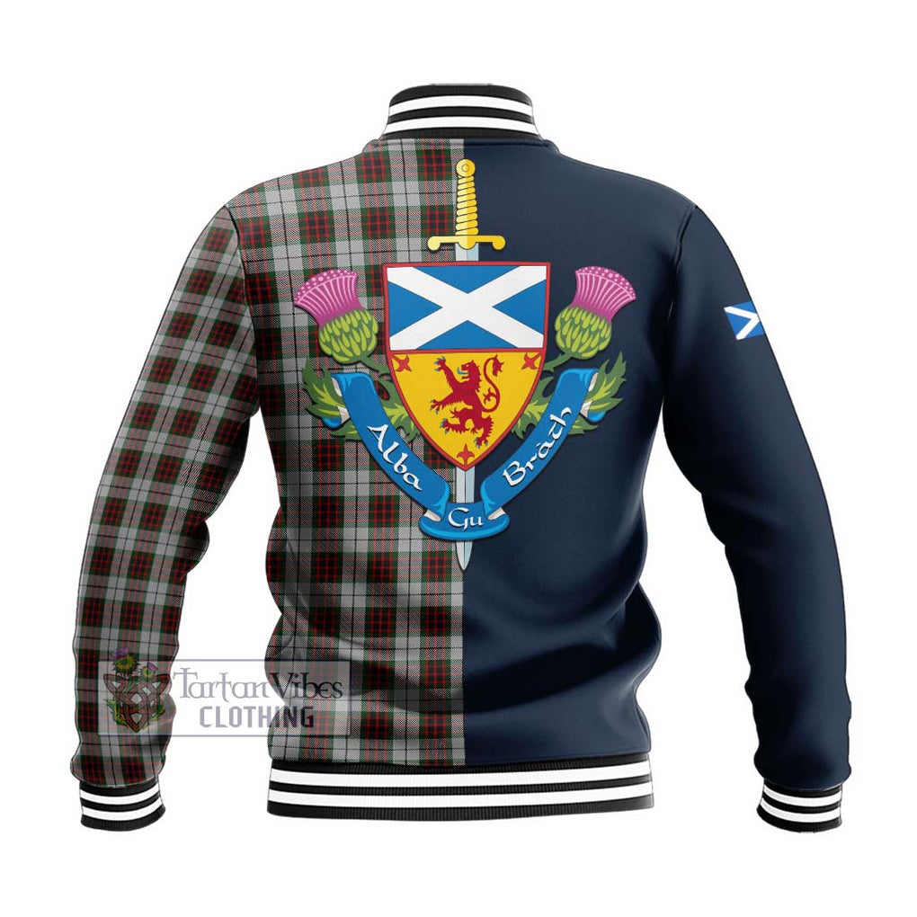 Tartan Vibes Clothing Fraser Dress Tartan Baseball Jacket with Scottish Lion Royal Arm Half Style