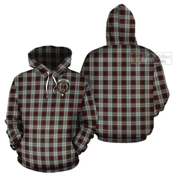 Fraser Dress Tartan Cotton Hoodie with Family Crest