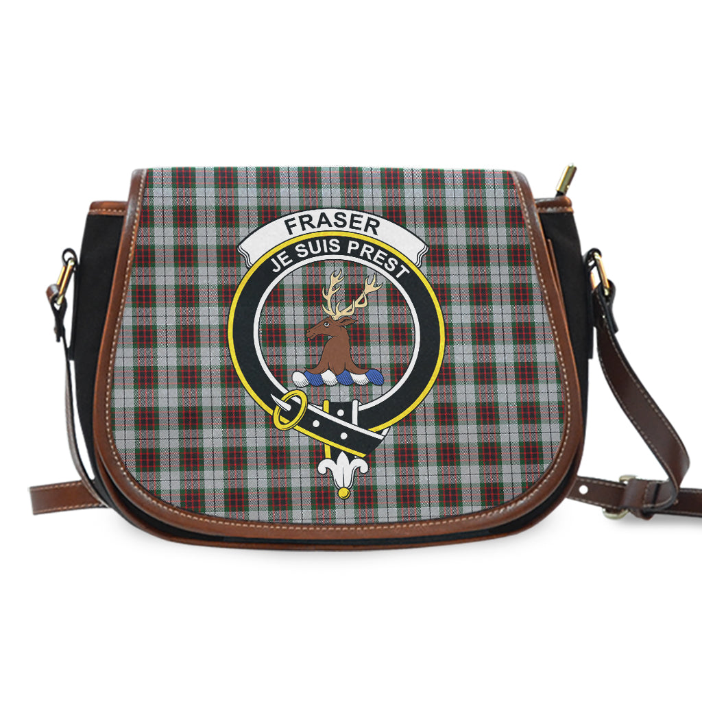 Fraser Dress Tartan Saddle Bag with Family Crest - Tartan Vibes Clothing