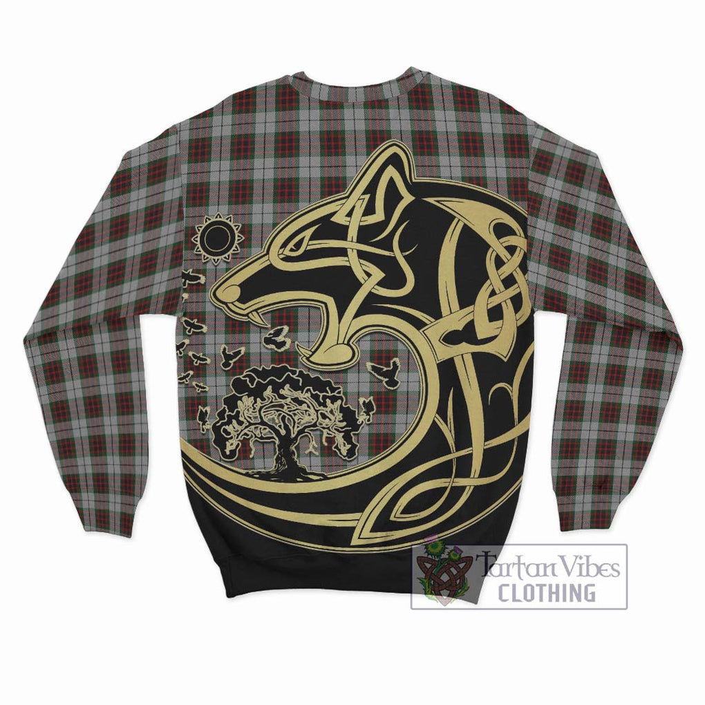 Fraser Dress Tartan Sweatshirt with Family Crest Celtic Wolf Style - Tartan Vibes Clothing