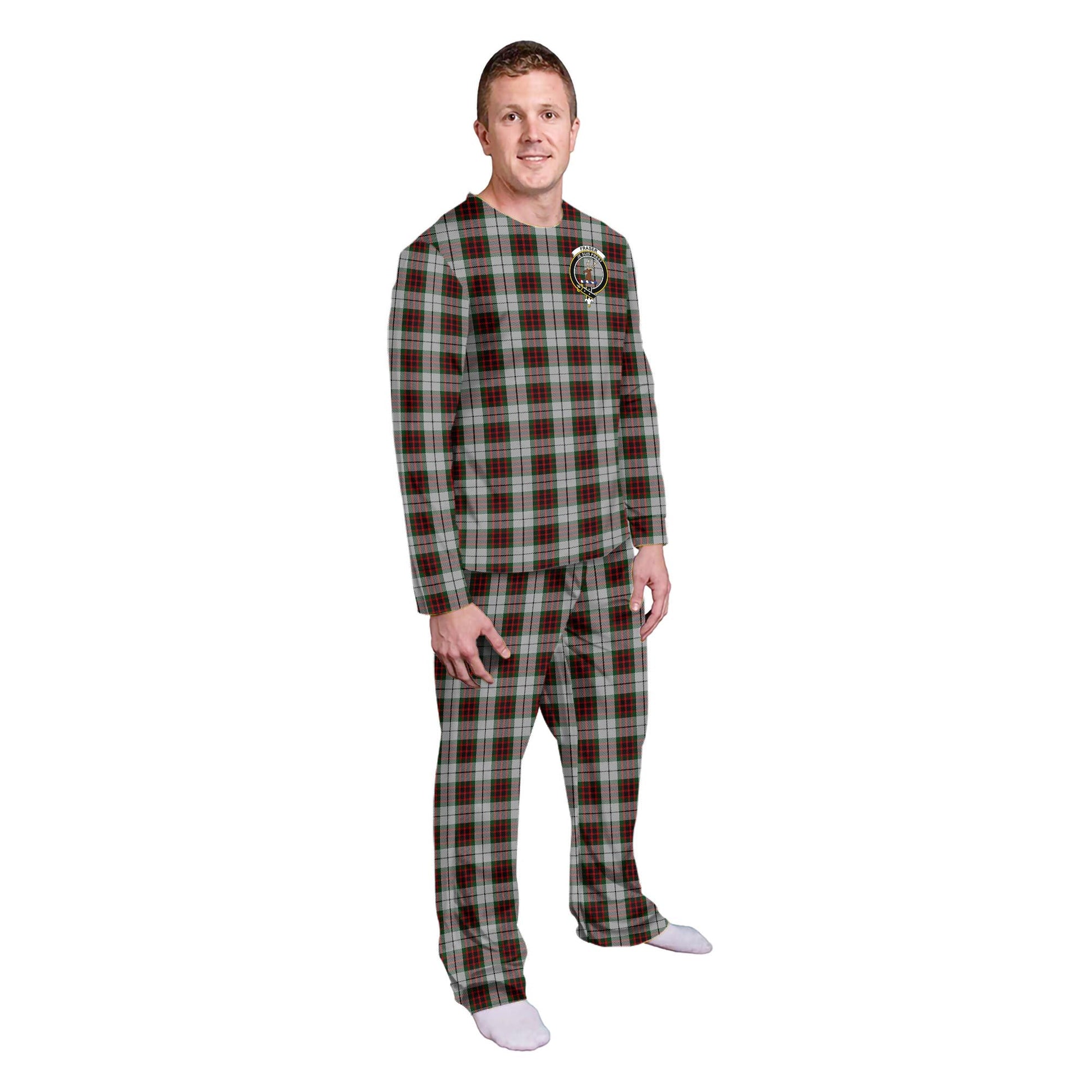 Fraser Dress Tartan Pajamas Family Set with Family Crest - Tartan Vibes Clothing