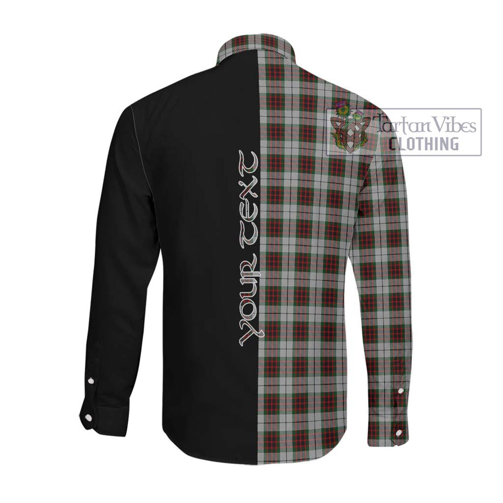 Fraser Dress Tartan Long Sleeve Button Shirt with Family Crest and Half Of Me Style Men's Shirt - Tartanvibesclothing Shop