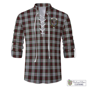 Fraser Dress Tartan Men's Scottish Traditional Jacobite Ghillie Kilt Shirt with Family Crest