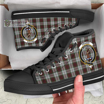 Fraser Dress Tartan High Top Shoes with Family Crest