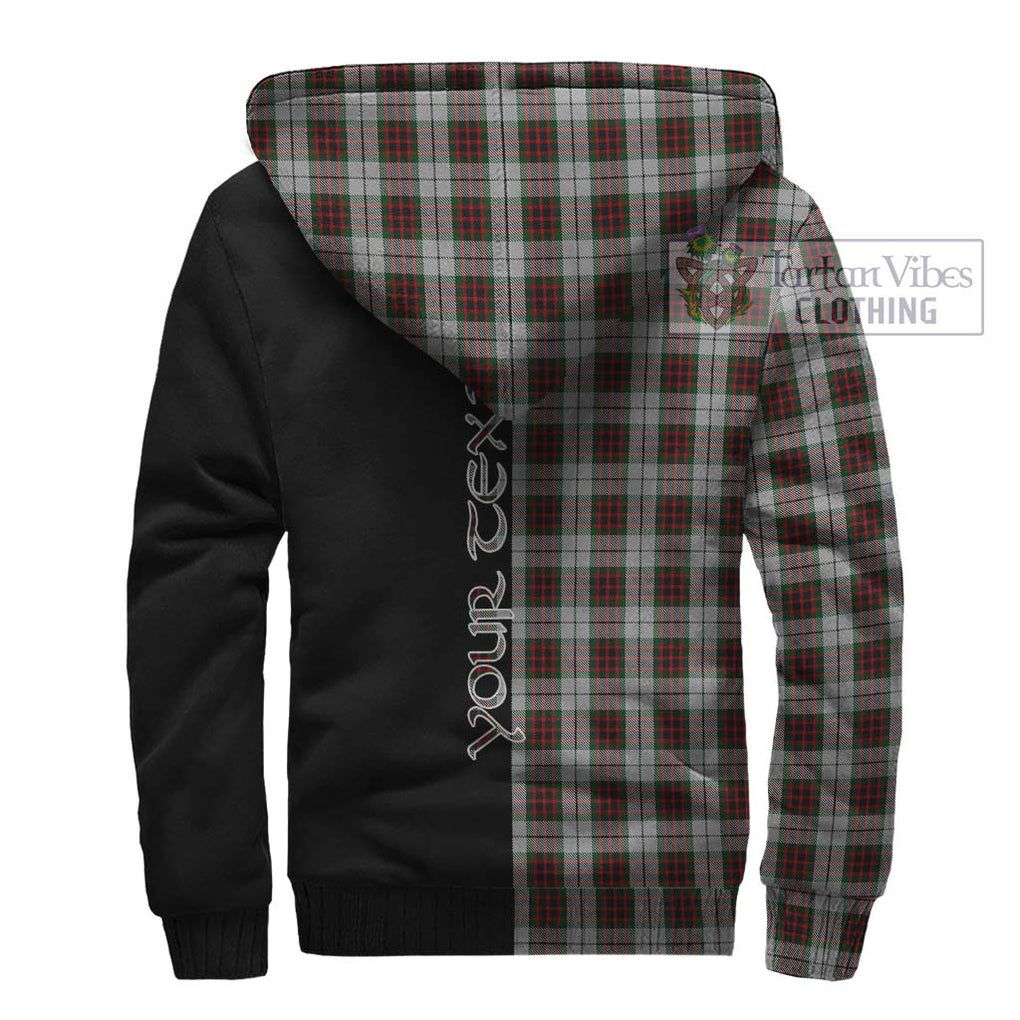 Fraser Dress Tartan Sherpa Hoodie with Family Crest and Half Of Me Style - Tartanvibesclothing Shop