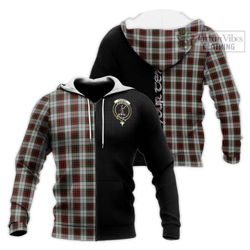 Fraser Dress Tartan Knitted Hoodie with Family Crest and Half Of Me Style