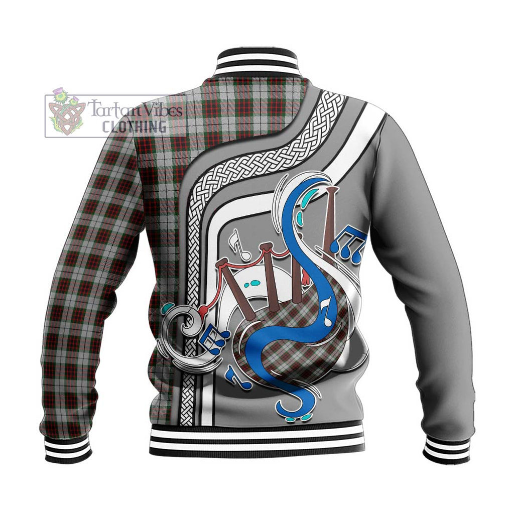 Tartan Vibes Clothing Fraser Dress Tartan Baseball Jacket with Epic Bagpipe Style