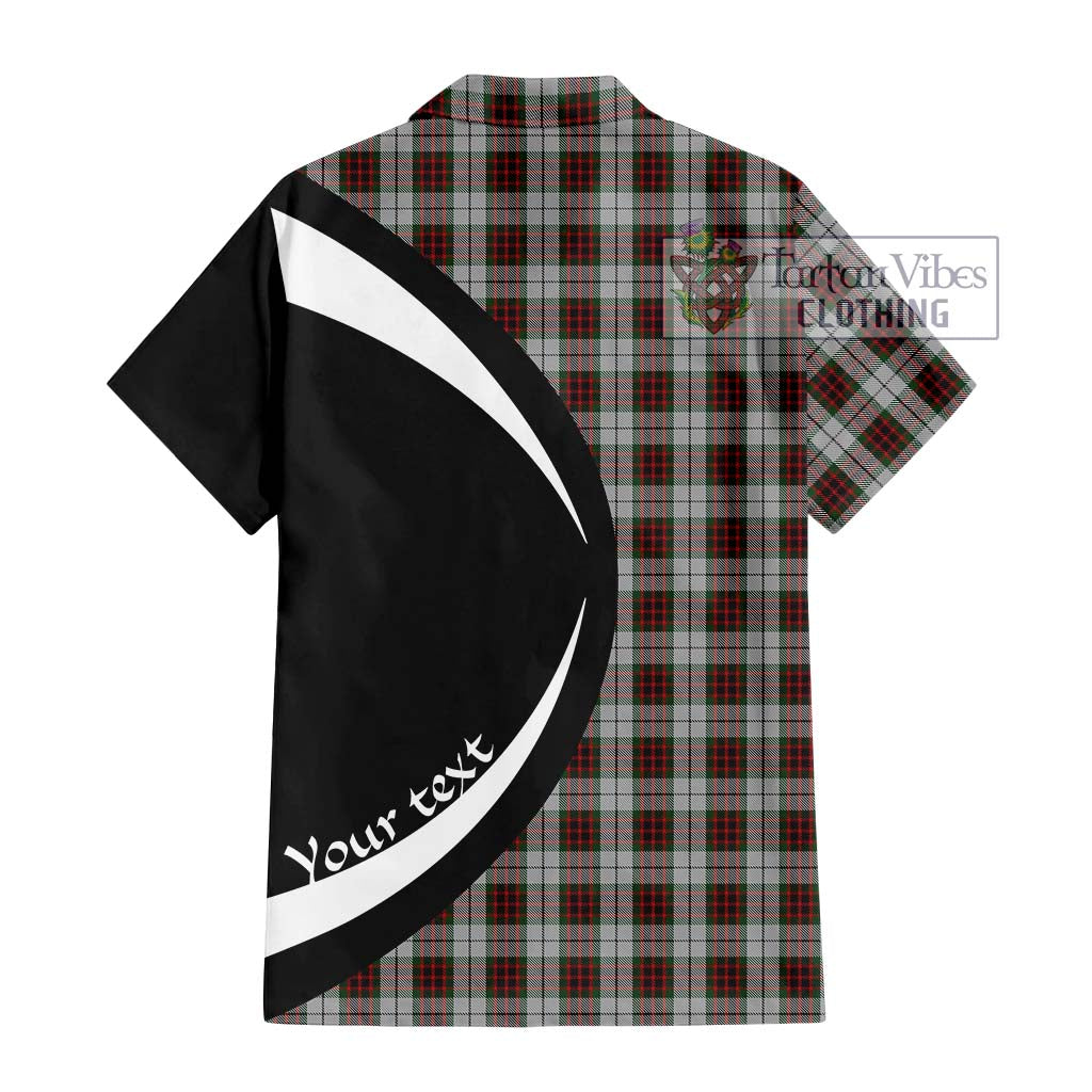 Fraser Dress Tartan Short Sleeve Button Up with Family Crest Circle Style - Tartan Vibes Clothing