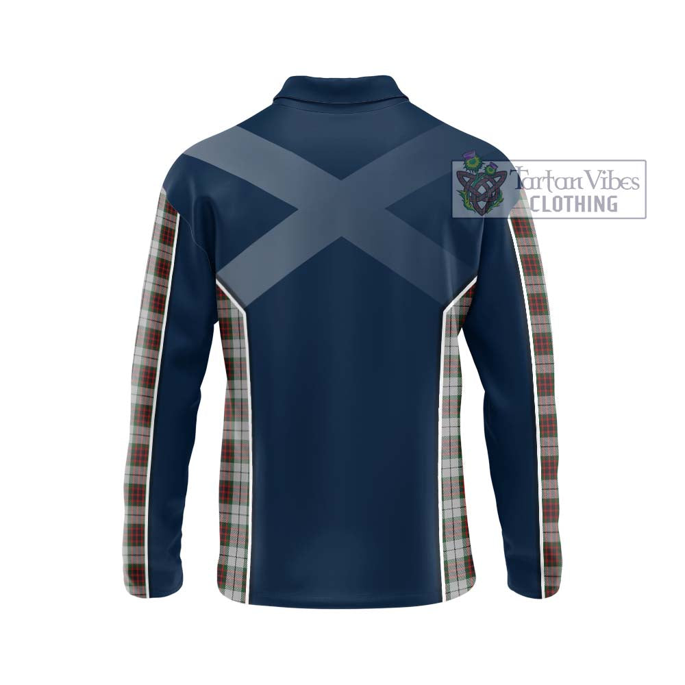 Fraser Dress Tartan Long Sleeve Polo Shirt with Family Crest and Lion Rampant Vibes Sport Style - Tartan Vibes Clothing