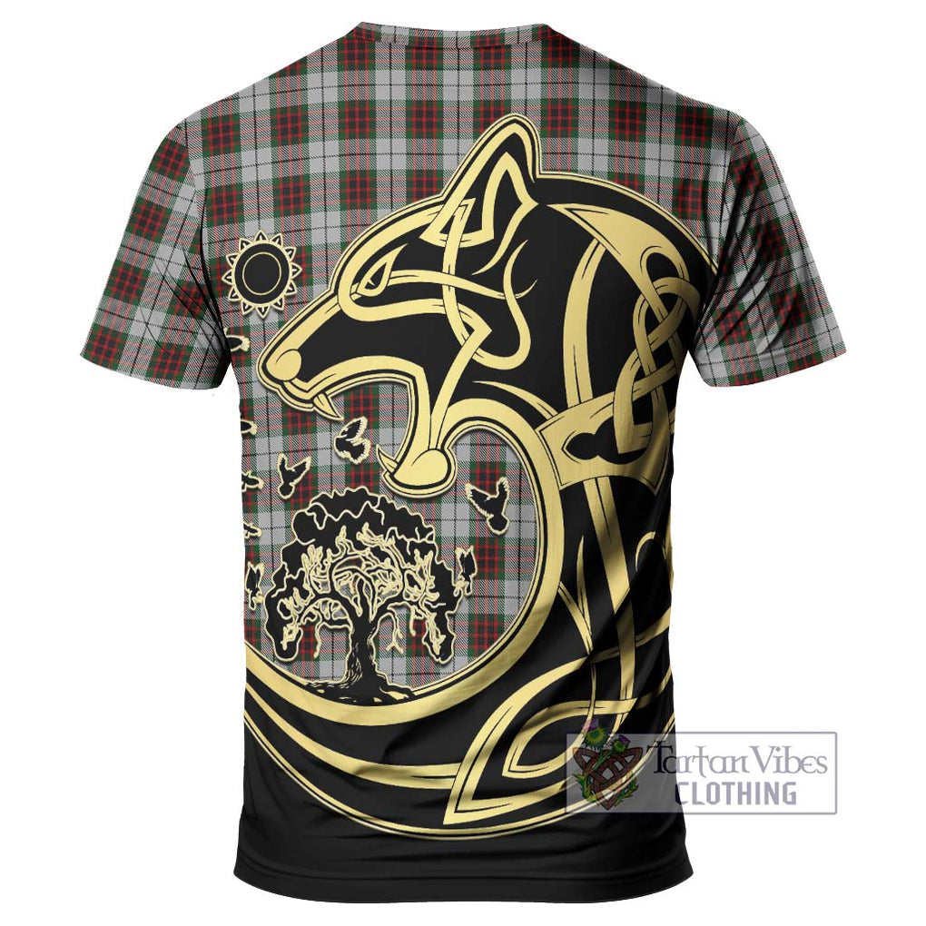 Fraser Dress Tartan T-Shirt with Family Crest Celtic Wolf Style - Tartan Vibes Clothing