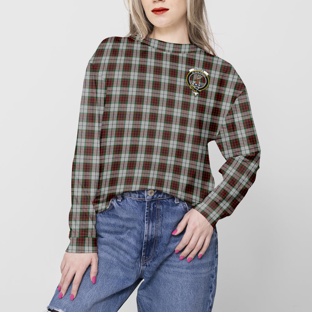 Fraser Dress Tartan Sweatshirt with Family Crest - Tartan Vibes Clothing