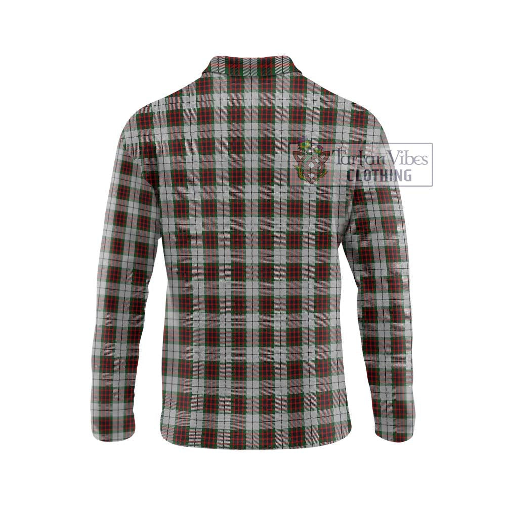 Fraser Dress Tartan Long Sleeve Polo Shirt with Family Crest DNA In Me Style - Tartanvibesclothing Shop