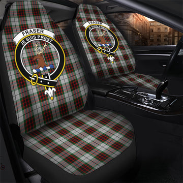 Fraser Dress Tartan Car Seat Cover with Family Crest