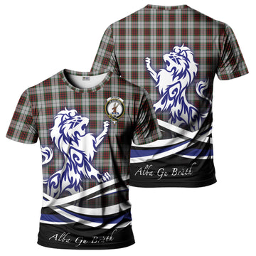 Fraser Dress Tartan T-Shirt with Alba Gu Brath Regal Lion Emblem