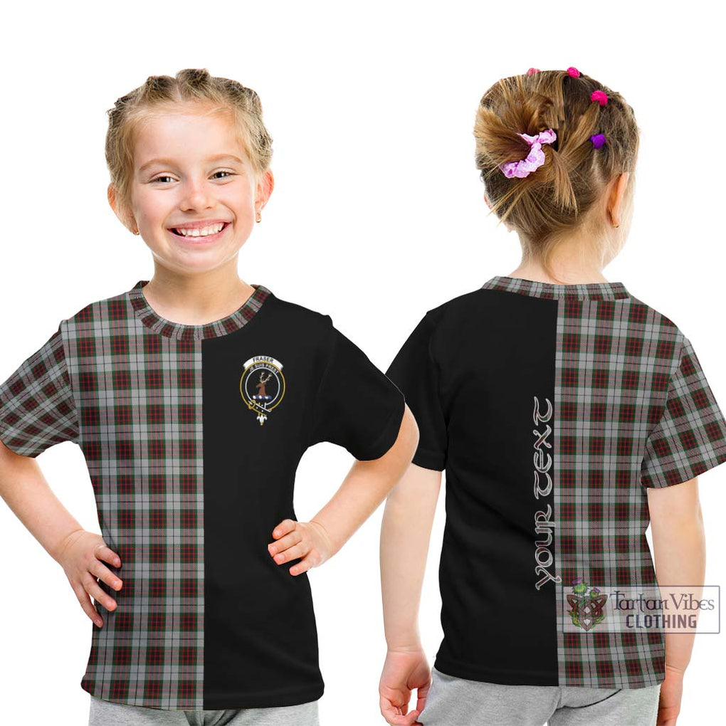 Fraser Dress Tartan Kid T-Shirt with Family Crest and Half Of Me Style - Tartanvibesclothing Shop