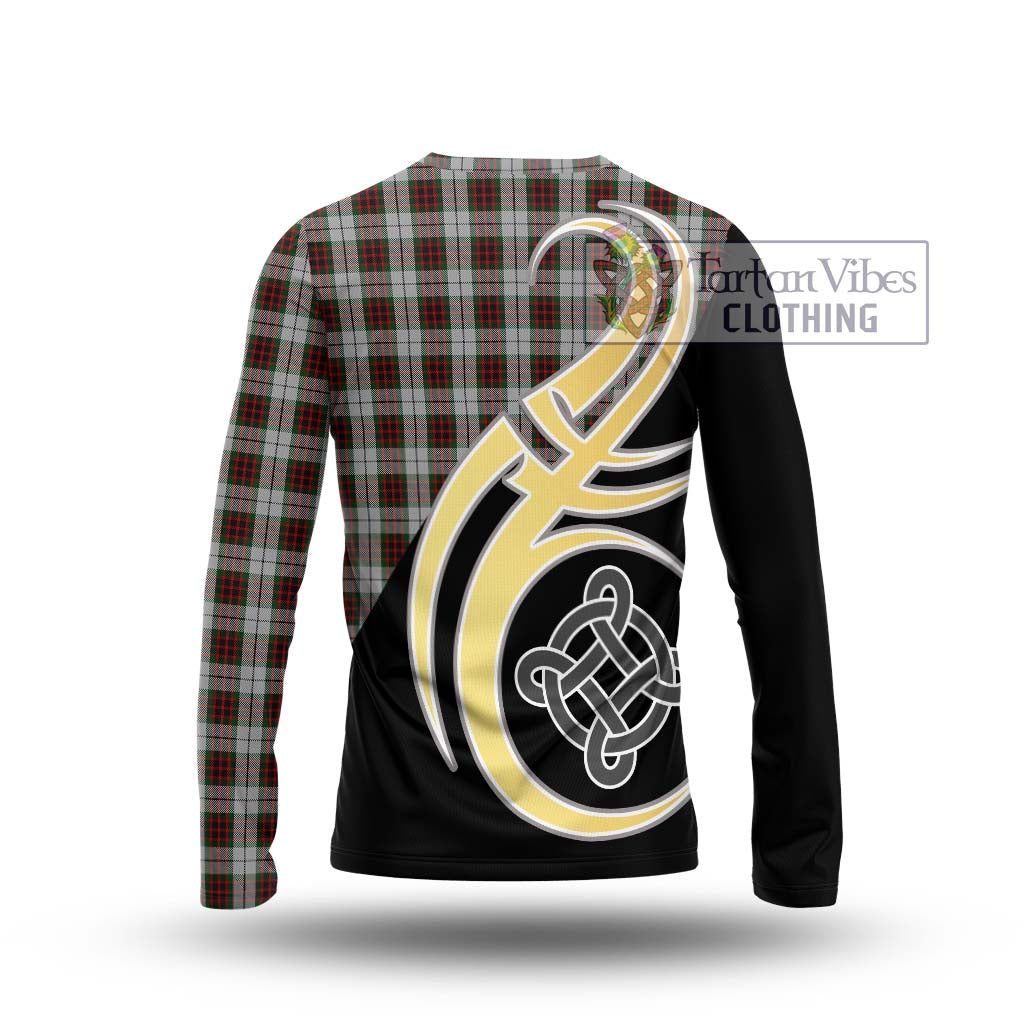 Fraser Dress Tartan Long Sleeve T-Shirt with Family Crest and Celtic Symbol Style - Tartan Vibes Clothing