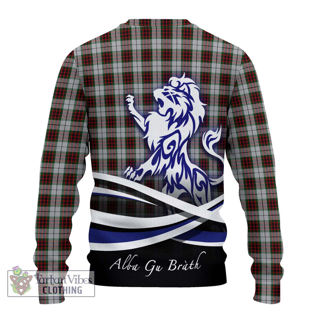 Fraser Dress Tartan Knitted Sweater with Alba Gu Brath Regal Lion Emblem - Tartanvibesclothing Shop