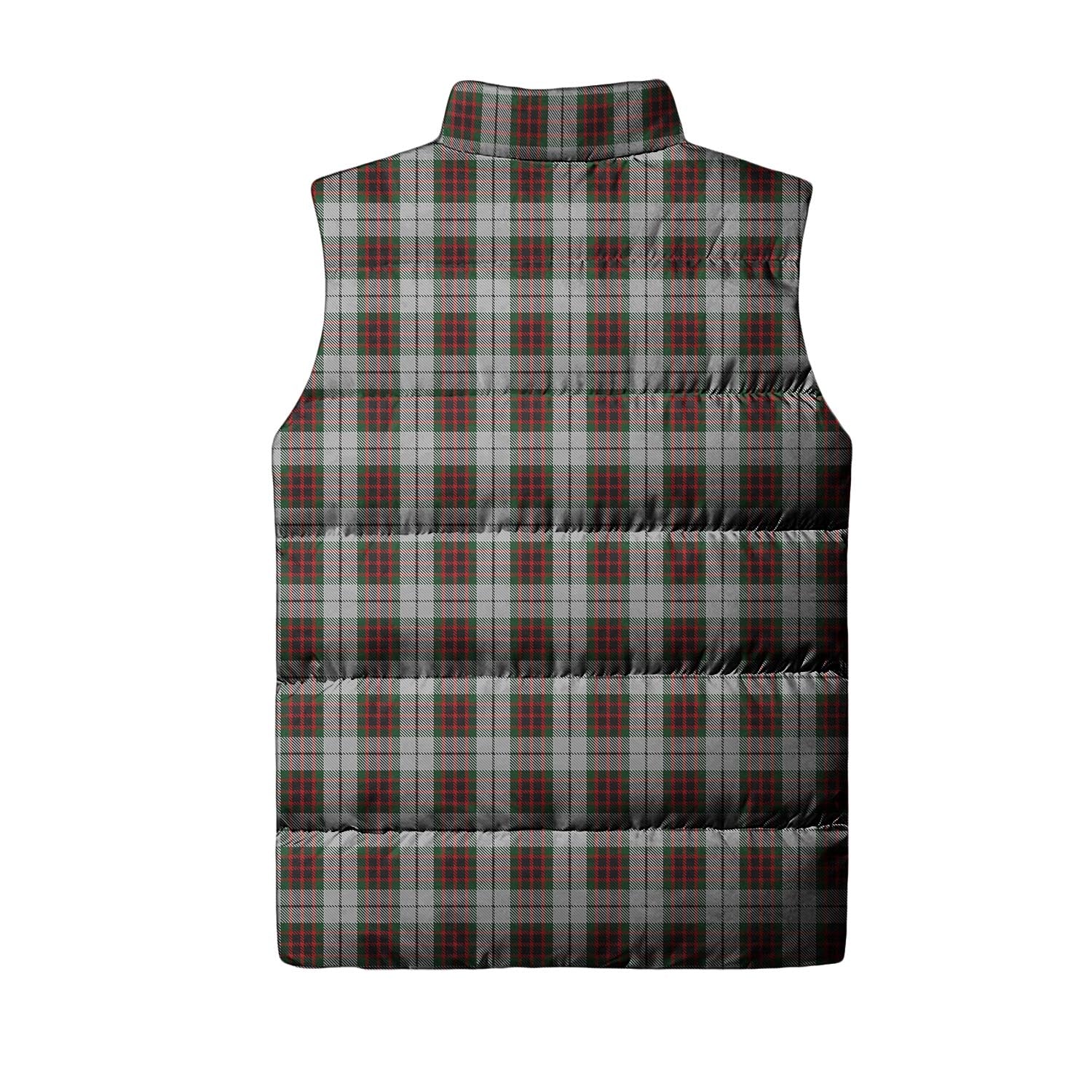 Fraser Dress Tartan Sleeveless Puffer Jacket with Family Crest - Tartanvibesclothing