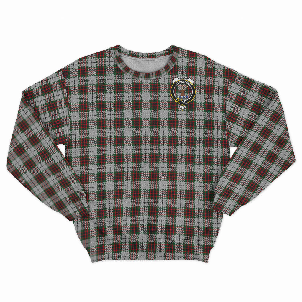 Fraser Dress Tartan Sweatshirt with Family Crest - Tartan Vibes Clothing