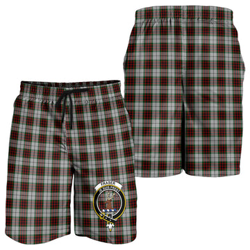 Fraser Dress Tartan Mens Shorts with Family Crest