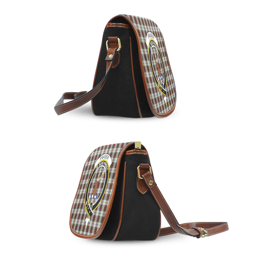 Fraser Dress Tartan Saddle Bag with Family Crest - Tartan Vibes Clothing