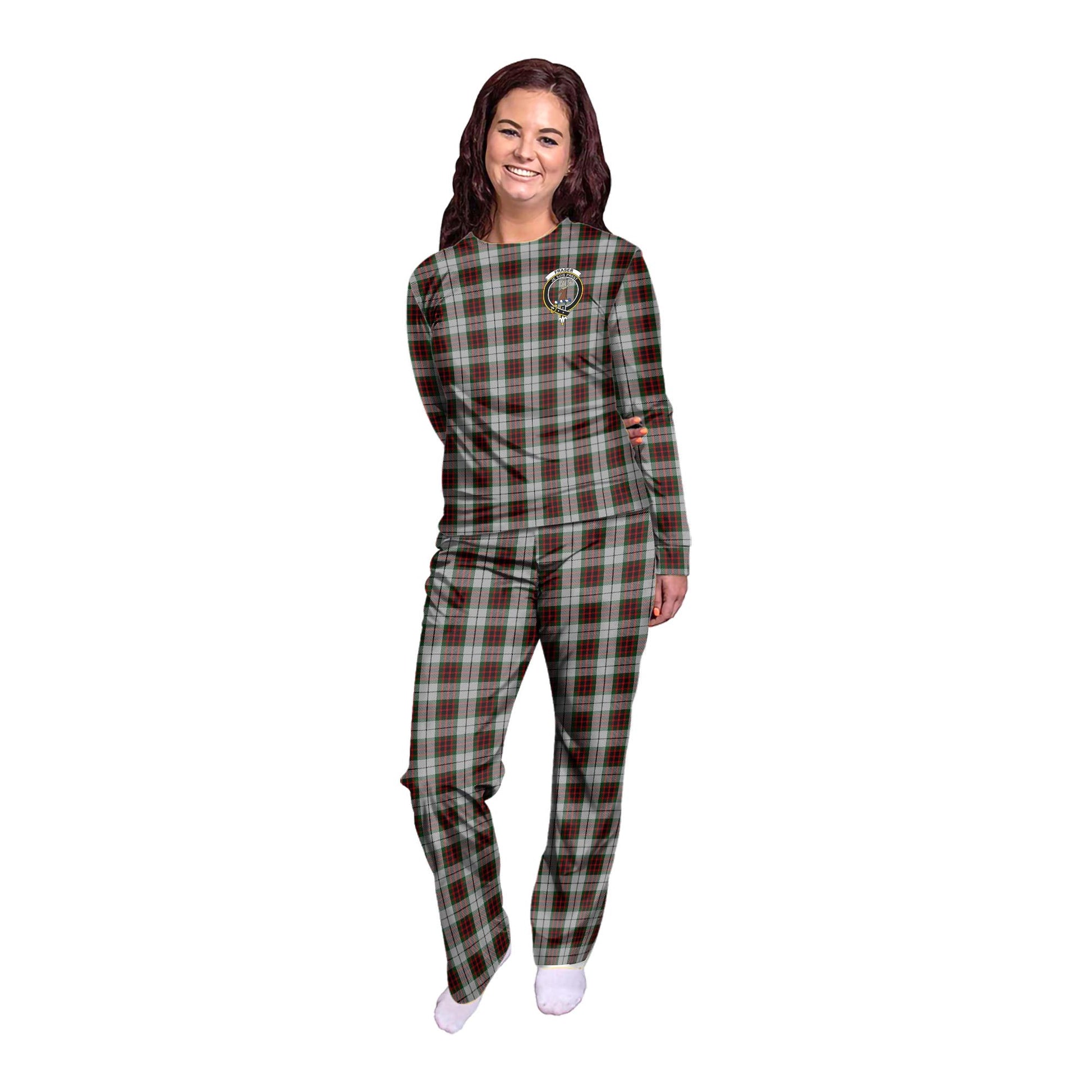 Fraser Dress Tartan Pajamas Family Set with Family Crest - Tartan Vibes Clothing