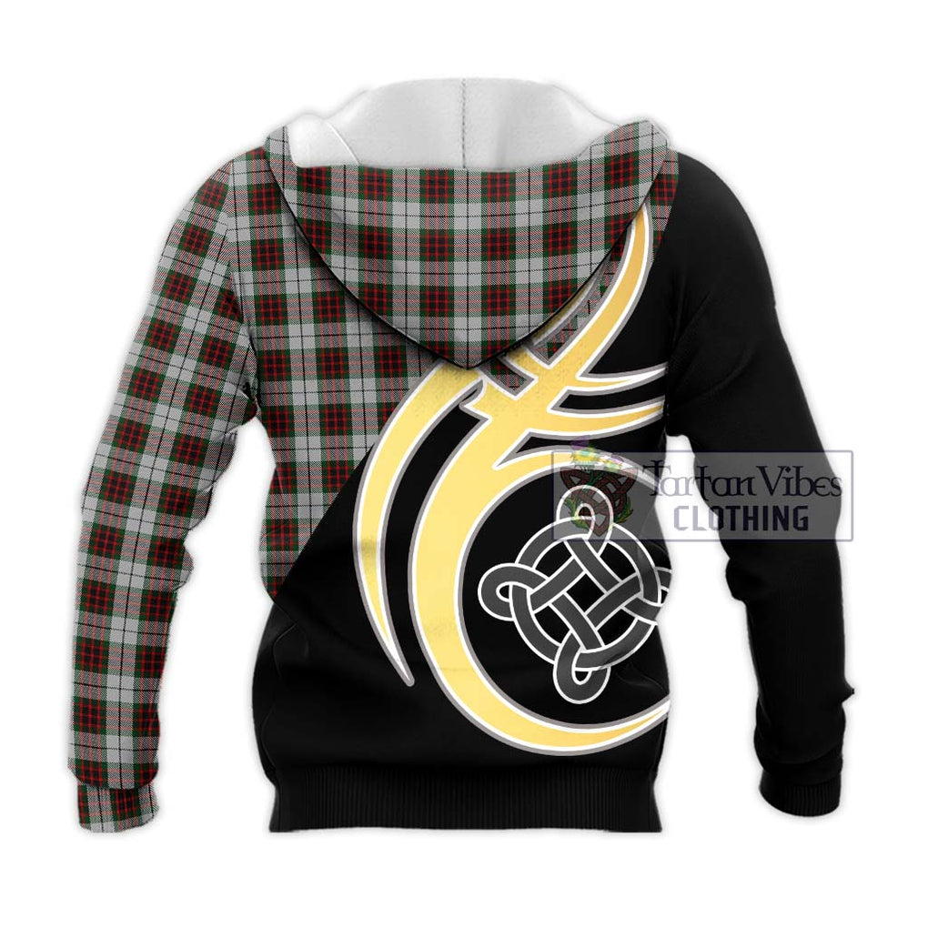 Fraser Dress Tartan Knitted Hoodie with Family Crest and Celtic Symbol Style - Tartan Vibes Clothing