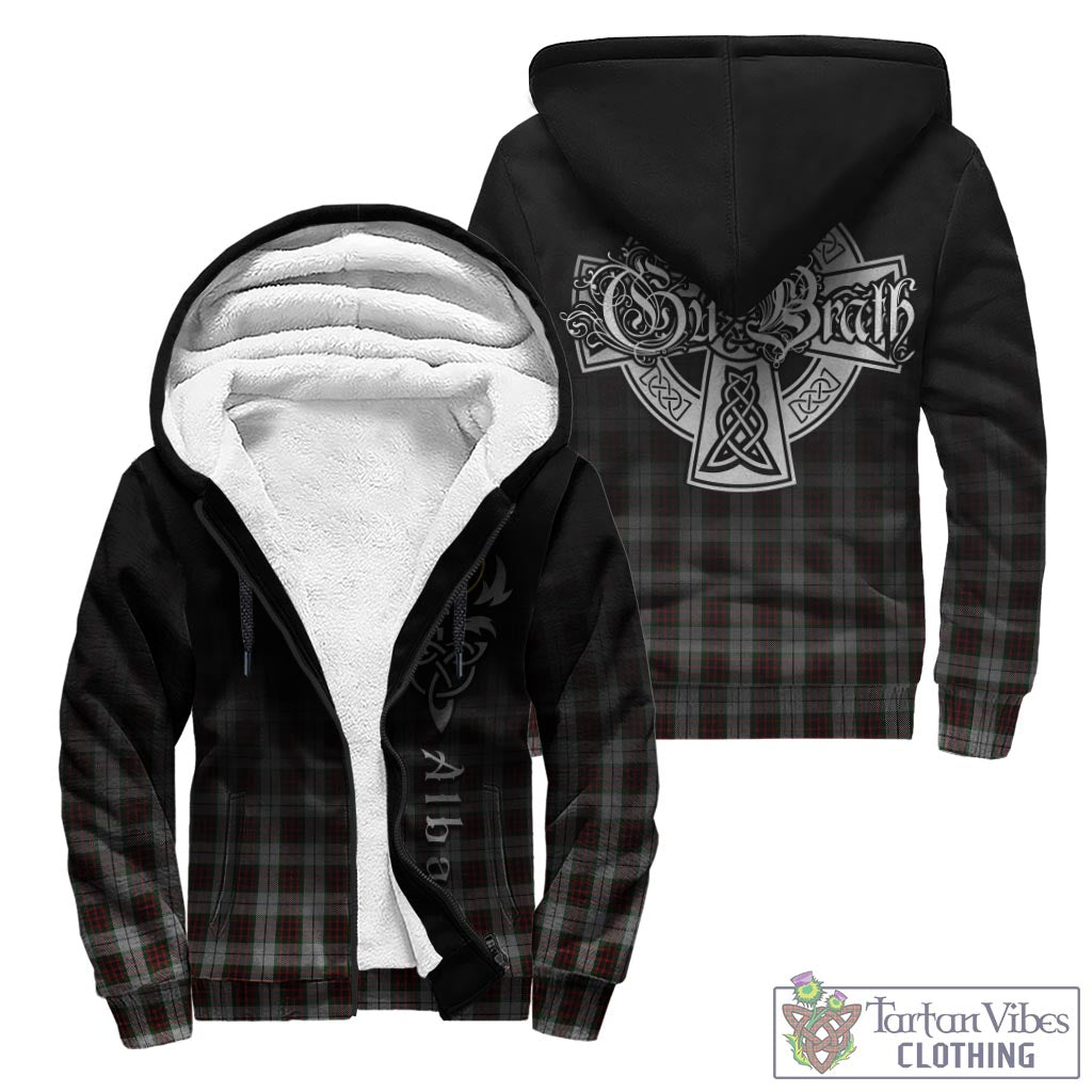 Tartan Vibes Clothing Fraser Dress Tartan Sherpa Hoodie Featuring Alba Gu Brath Family Crest Celtic Inspired