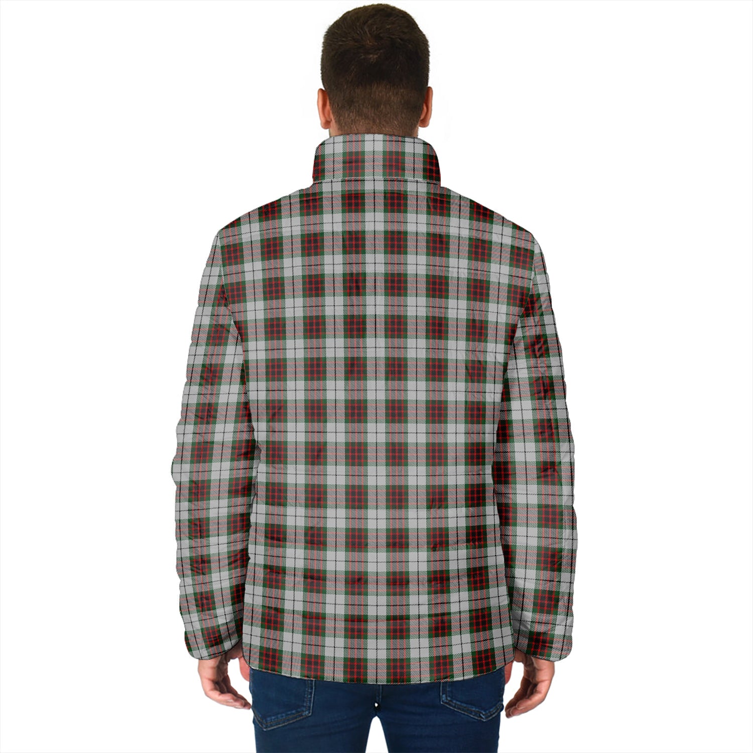 Fraser Dress Tartan Padded Jacket with Family Crest - Tartan Vibes Clothing