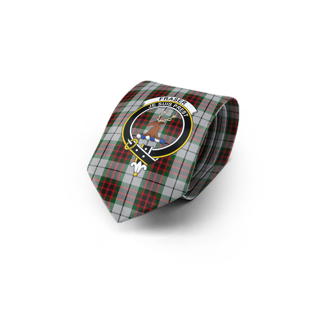 Fraser Dress Tartan Classic Necktie with Family Crest - Tartan Vibes Clothing