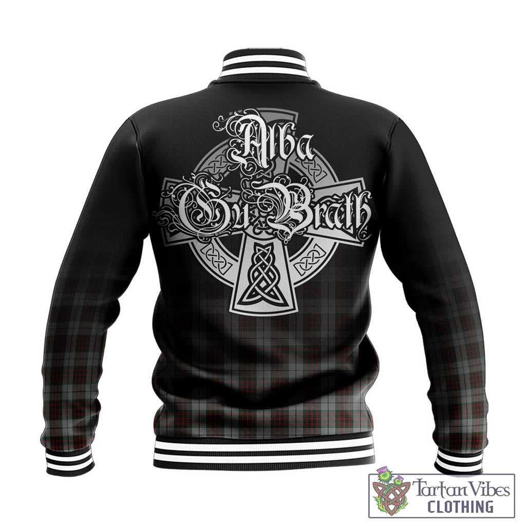 Tartan Vibes Clothing Fraser Dress Tartan Baseball Jacket Featuring Alba Gu Brath Family Crest Celtic Inspired