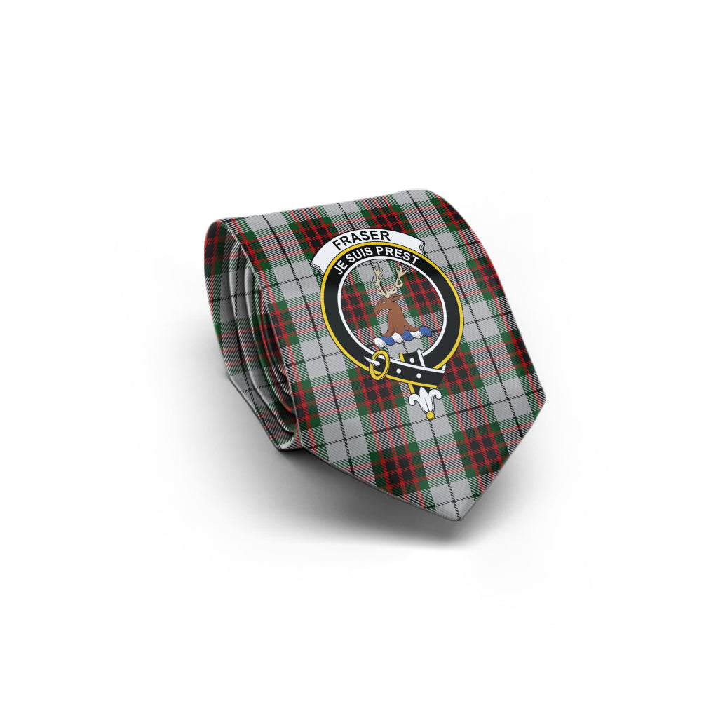 Fraser Dress Tartan Classic Necktie with Family Crest - Tartan Vibes Clothing